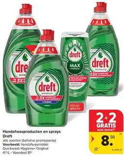Carrefour Handafwasproducten en sprays Dreft aanbieding