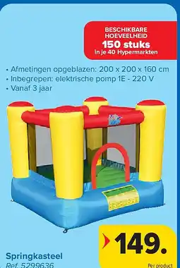 Carrefour Springkasteel aanbieding