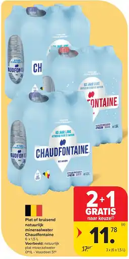 Carrefour Plat of bruisend natuurlijk mineraalwater Chaudfontaine aanbieding