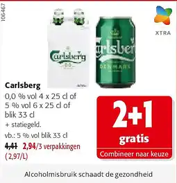 Colruyt Carlsberg 5 % vol blik 33 cl aanbieding