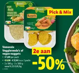 Lidl Vemondo Veggierondo's of vegan nuggets aanbieding