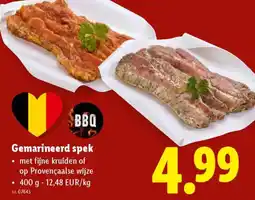 Lidl Gemarineerd spek aanbieding