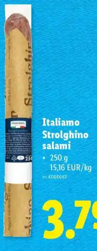 Lidl Italiamo Strolghino salami aanbieding