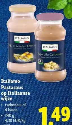 Lidl Italiamo Pastasaus op Italiaanse wijze aanbieding