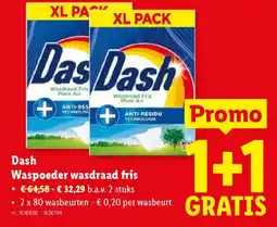 Lidl Dash Waspoeder wasdraad fris aanbieding