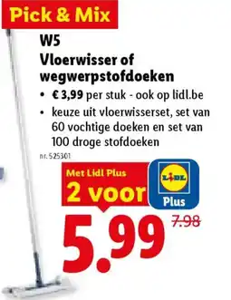 Lidl W5 Vloerwisser of wegwerpstofdoeken aanbieding