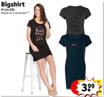 Kruidvat Bigshirt M t/m XXL aanbieding