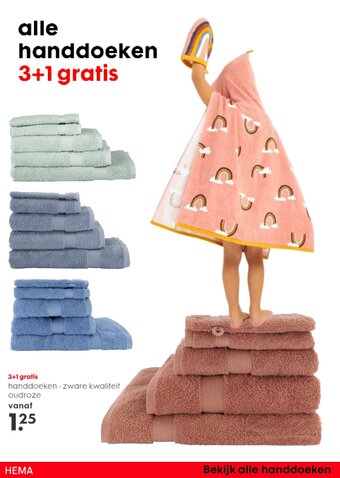 HEMA Alle handdoeken aanbieding