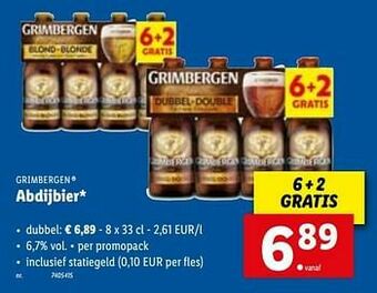 Lidl Abdijbier dubbel aanbieding