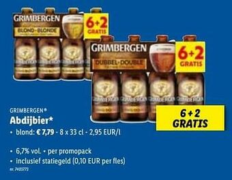 Lidl Abdijbier blond aanbieding