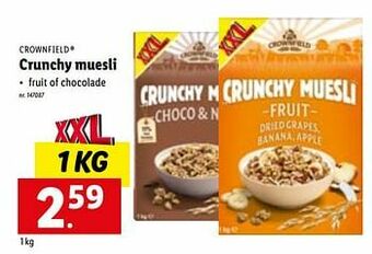 Lidl Crunchy muesli aanbieding