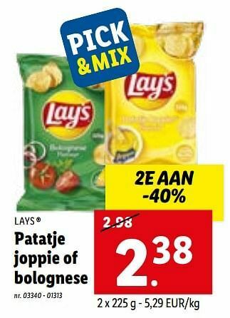 Lidl Patatje joppie of bolognese aanbieding