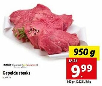 Lidl Gepelde steaks aanbieding