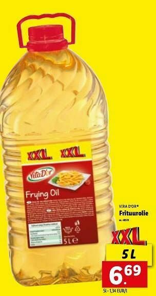 Lidl Frituurolie aanbieding