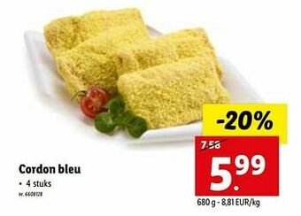 Lidl Cordon bleu aanbieding