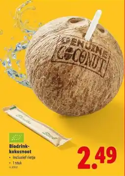 Lidl Biodrink kokosnoot aanbieding