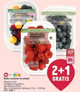 Delhaize Rode vruchten, in schaal aanbieding