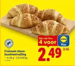 Lidl Croissant choco hazelnootvulling aanbieding