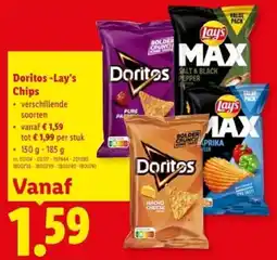 Lidl Doritos en Lay's Chips aanbieding