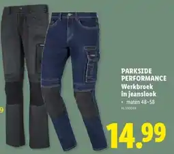Lidl Parkside Performance Werkbroek in Jeanslook aanbieding