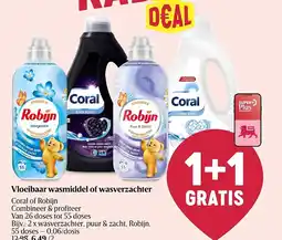 Delhaize Vloeibaar wasmiddel of wasverzachter aanbieding