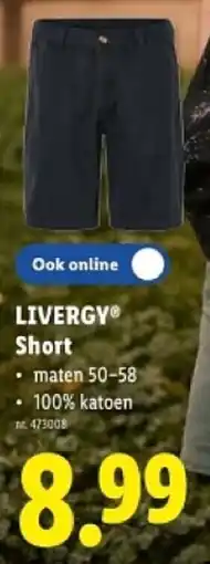 Lidl Livergy Short aanbieding