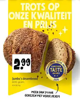 Jumbo Jumbo's desembrood 600 gram aanbieding