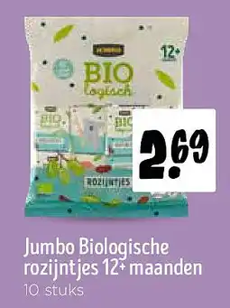 Jumbo Jumbo Biologische rozijntjes 12+ maanden aanbieding