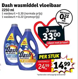 Kruidvat Dash wasmiddel vloeibaar aanbieding