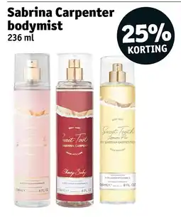 Kruidvat Sabrina Carpenter bodymist aanbieding