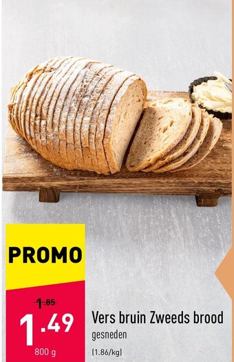 ALDI Vers bruin zweeds brood 800g aanbieding