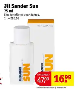 Kruidvat Jil Sander Sun aanbieding