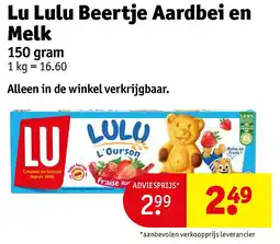 Kruidvat Lu Lulu Beertje Aardbei en Melk aanbieding
