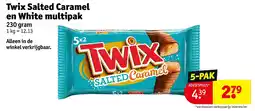 Kruidvat Twix Salted Caramel en White multipak aanbieding