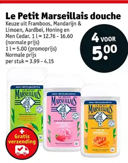 Kruidvat Le Petit Marseillais douche aanbieding