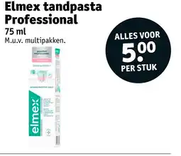 Kruidvat Elmex tandpasta Professional aanbieding