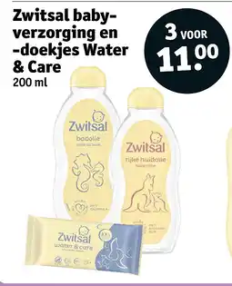 Kruidvat Zwitsal babyverzorging en -doekjes Water & Care aanbieding
