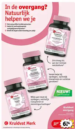 Kruidvat Overgang Menopauze Totaal 50 stuks aanbieding