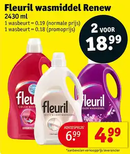 Kruidvat Fleuril wasmiddel Renew aanbieding