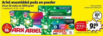 Ariel wasmiddel pods en poeder