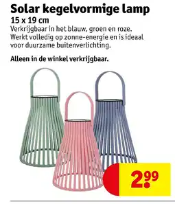 Kruidvat Solar kegelvormige lamp aanbieding