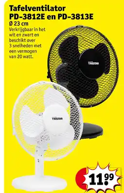 Kruidvat Tafelventilator PD-3812E en PD-3813E aanbieding