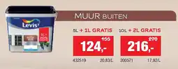 Hubo MUUR BUITEN 5L + 1L GRATIS aanbieding