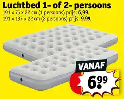 Kruidvat Luchtbed 1- of 2- persoons aanbieding