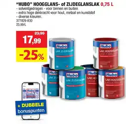 Hubo “HUBO” HOOGGLANS- of ZIJDEGLANSLAK 0,75 L aanbieding