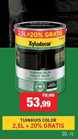 Hubo TUINHUIS COLOR 2,5L + 20% GRATIS aanbieding