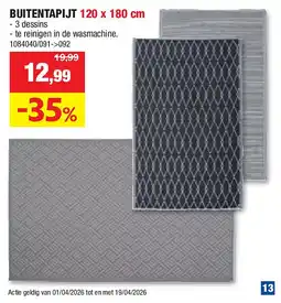 Hubo BUITENTAPIJT 120 x 180 cm aanbieding