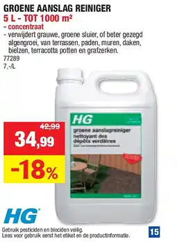 Hubo GROENE AANSLAG REINIGER 5 L - TOT 1000 m² aanbieding