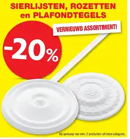 Hubo SIERLIJSTEN, ROZETTEN en PLAFONDTEGELS aanbieding