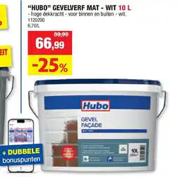 Hubo “HUBO” GEVELVERF MAT - WIT 10 L aanbieding